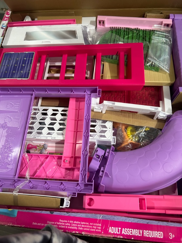 Photo 3 of Barbie Dreamhouse, Doll House Playset with 70+ Accessories Including Transforming Furniture, Elevator, Slide, Lights & Sounds Wheelchair Accessible Elevator