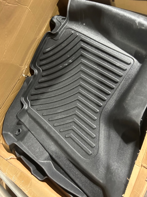 Photo 1 of OEDRO Floor Mats Compatible for 2021-2023 Hyundai Santa Fe 5 Seat, Black TPE Rubbler All-Weather Includes Front and Rear Row Full Set Liners 2021-2023 1st & 2nd
