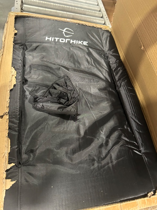 Photo 1 of HITORHIKE Stadium Seat for Bleachers or Benches Portable Reclining Stadium Seat Chair with Padded Cushion Chair Back and Armrest Support Black