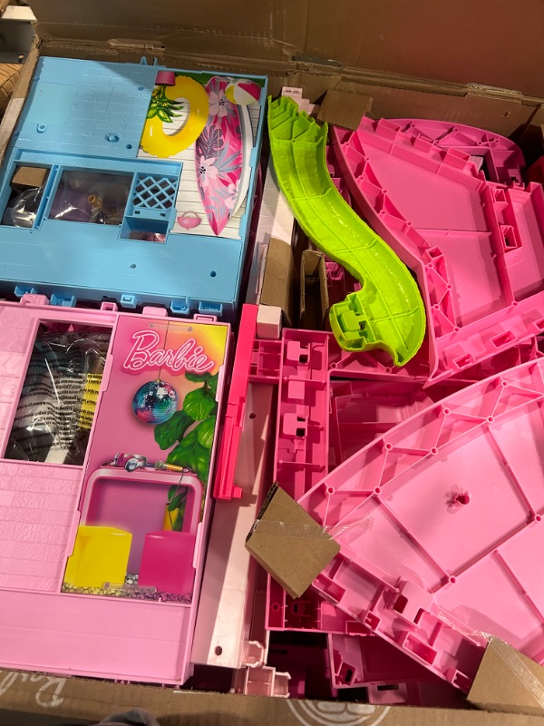 Photo 2 of Barbie Dreamhouse 2023, Pool Party Doll House with 75+ Pieces and 3-Story Slide, Barbie House Playset, Pet Elevator and Puppy Play Areas?