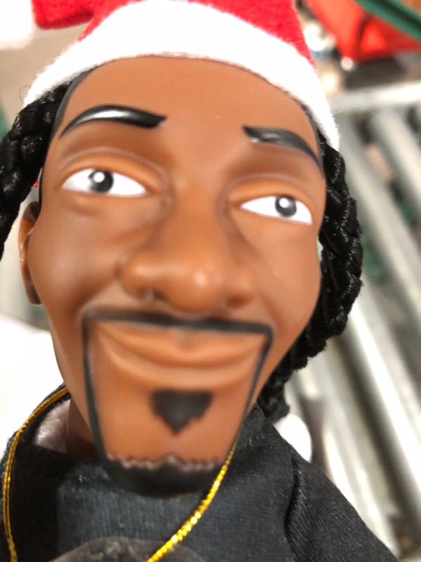 Photo 2 of Snoop Dogg Snoop on a Stoop 2023 Christmas Elf Doll, 12” Small Plush Toys Shelf Decor, Includes Elf Toy, Extra Tshirt, Sunglasses and Necklace, Christman Gifts for Men & Women. Red