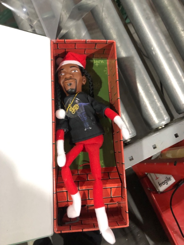 Photo 3 of Snoop Dogg Snoop on a Stoop 2023 Christmas Elf Doll, 12” Small Plush Toys Shelf Decor, Includes Elf Toy, Extra Tshirt, Sunglasses and Necklace, Christman Gifts for Men & Women. Red