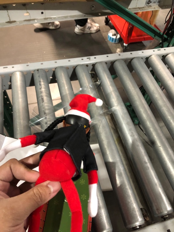 Photo 5 of Snoop Dogg Snoop on a Stoop 2023 Christmas Elf Doll, 12” Small Plush Toys Shelf Decor, Includes Elf Toy, Extra Tshirt, Sunglasses and Necklace, Christman Gifts for Men & Women. Red