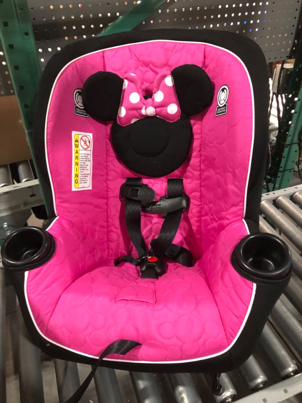 Photo 2 of Disney Baby Onlook 2-in-1 Convertible Car Seat, Rear-Facing 5-40 pounds and Forward-Facing 22-40 pounds and up to 43 inches, Mouseketeer Minnie