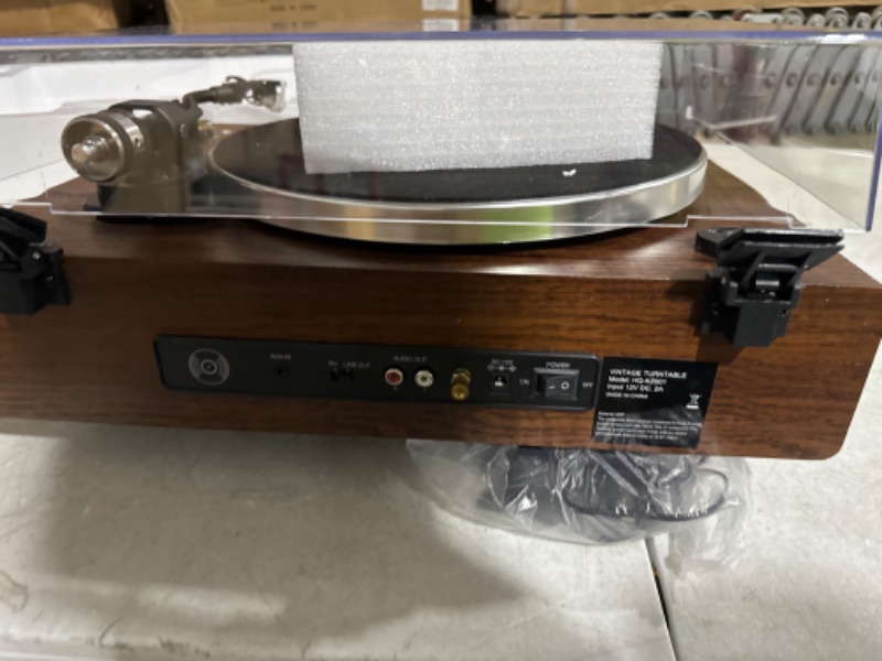 Photo 4 of ***READ NOTES***Turntable Record Player with Built-in Speakers, - Brown