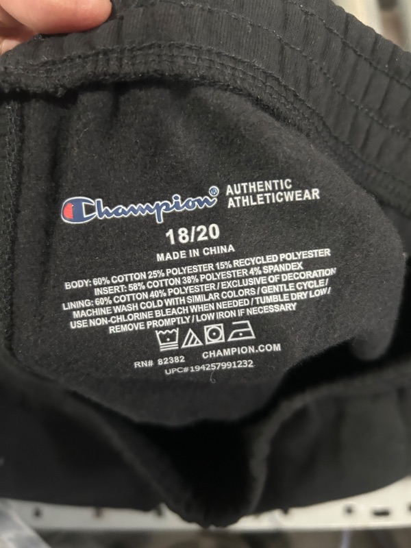 Photo 4 of Champion Kids Fleece Joggers 18/20 *STOCK PHOTO REF. ONLY
