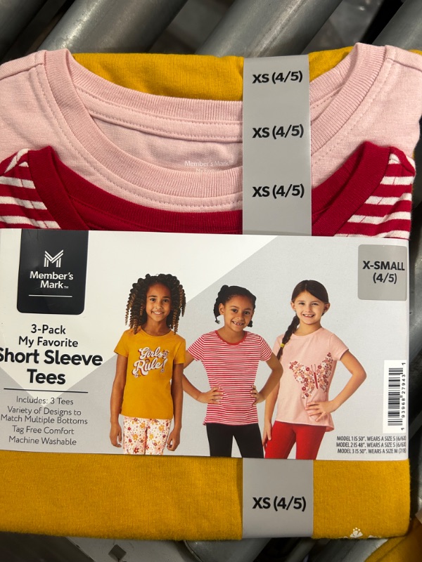 Photo 2 of member's mark  3-pack short sleeve tees children XS 4/5 *STOCK PHOTO REF. ONLY