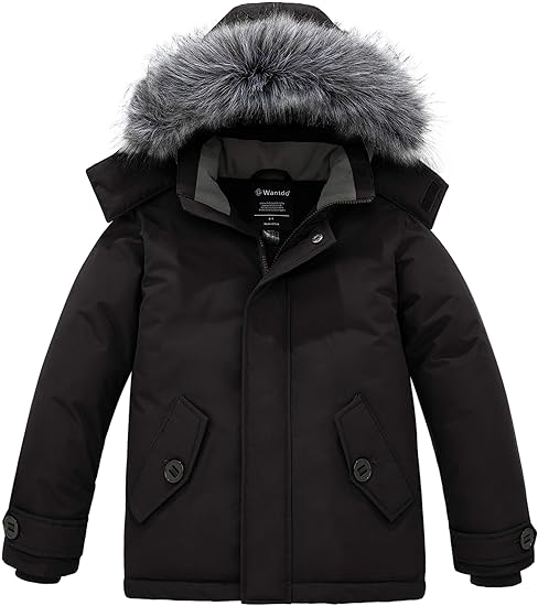 Photo 1 of Boys' Warm Winter Coat Waterproof Thick Puffy Parka Jacket with Faux Fur Hood (7/8) *STOCK PHOTO REF. ONLY
