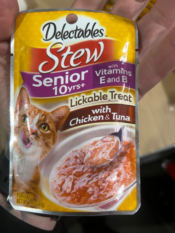 Photo 3 of Hartz Delectables Stew Lickable Wet Cat Treats for Adult & Senior Cats, Chicken & Tuna, 1.4 Ounce (Pack of 12) *STOCK PHOTO REF. ONLY
