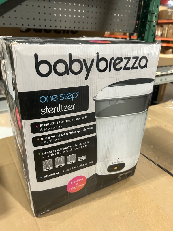 Photo 2 of Baby Brezza 4 in 1 Baby Bottle Sterilizer Machine – Largest Capacity Electric Steam Sterilization – Pacifiers, Breast Pump Parts + Universal Sterilizing for All Bottles: Plastic, Glass, Large, Small