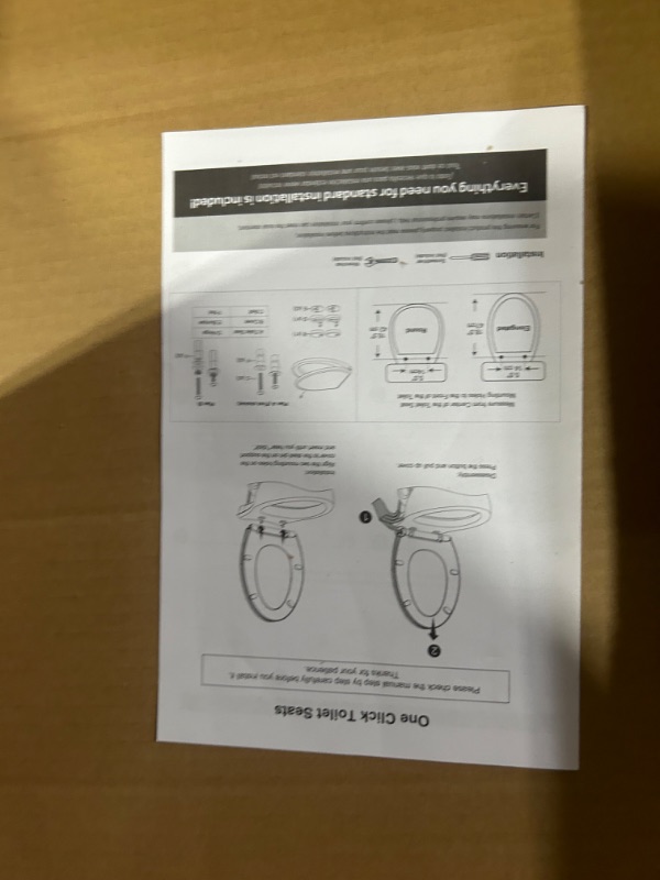 Photo 6 of ***USED - LIKELY MISSING PARTS***
Toilet Seat with Cover(Oval) Quiet Close, One-Click to Quick Release