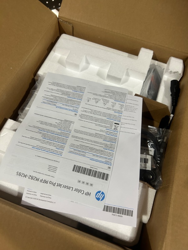 Photo 3 of *DAMAGED*NON-FUNCITONAL*FOR PARTS*
HP Color LaserJet Pro M283fdw Wireless All-in-One Laser Printer, Remote Mobile Print, Scan & Copy, Duplex Printing, Works with Alexa (7KW75A), White