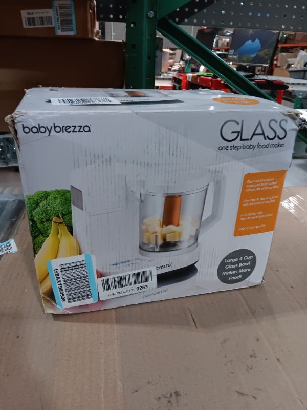 Photo 4 of Baby Brezza One Step Glass Baby Food Maker – Cooker and Blender to Steam and Puree Baby Food for Pouches in Glass Bowl - Make Organic Food for Infants and Toddlers – 4 Cup Capacity Glass Food Maker **ORIGINAL PACKAGING**NON REFUNDABLE**