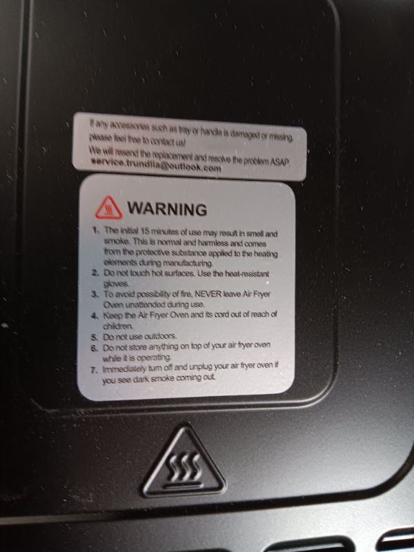 Photo 6 of 8-in-1 Air fryer 6.3-Quart Metal Smart Combo Oven 1500W Air Fryer oven Oilless Electric Airfryer with LCD Touch Screen Wide 175?-400? Temp Range, Nonstick Basket, 8 Quick Presets, ETL Certified 6.3QT **ORIGINAL PACKAGING**NON REFUNDABLE**