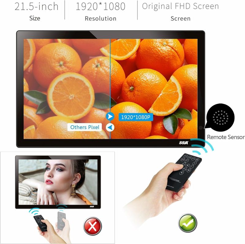 Photo 1 of SSA 21.5 Inch Large Digital Picture Frame with Hu Motion Sensor LCD Advertising Player 