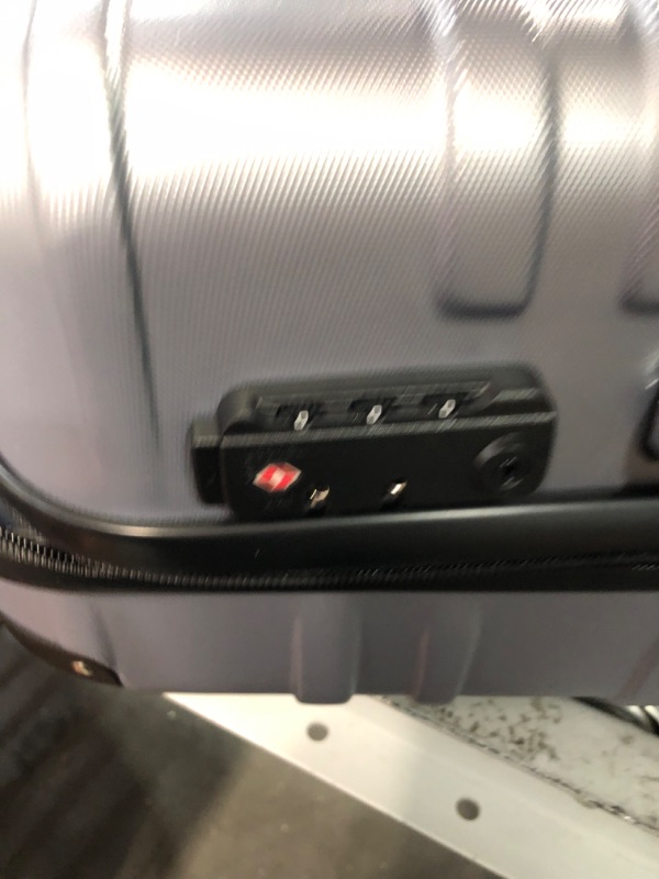 Photo 3 of (SET OF 1) COOLIFE Luggage Suitcase Spinner Hardshell Lightweight TSA Lock silver 20in