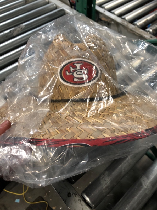 Photo 2 of FOCO Men's NFL Team Logo Floral Straw Sun Hat San Francisco 49ers One Size Team Logo