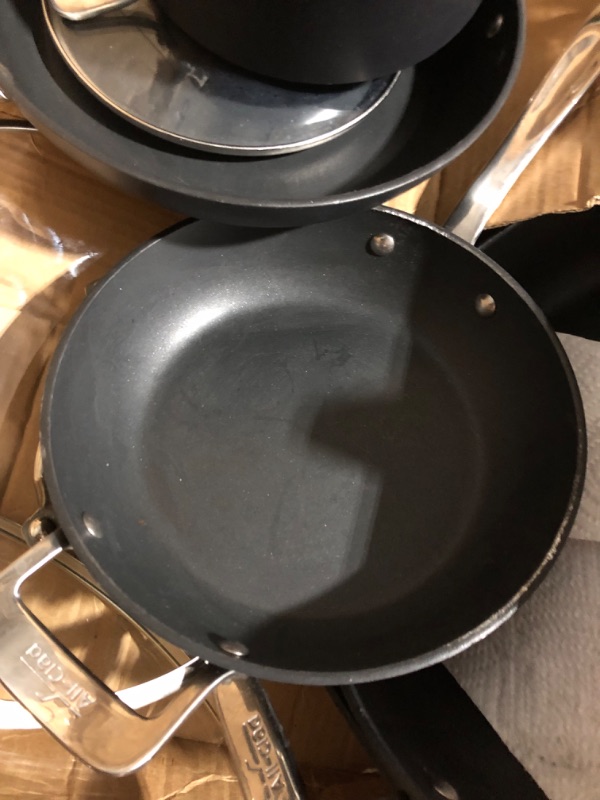 Photo 8 of ***USED - DAMAGED - SCRATCHED***
All-Clad Essentials Hard Anodized Nonstick Cookware Set 10 Piece