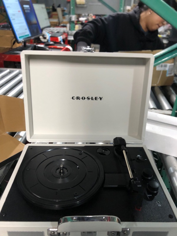 Photo 3 of Crosley CR8005F-WS Cruiser Plus Vintage 3-Speed Bluetooth in/Out Suitcase Vinyl Record 