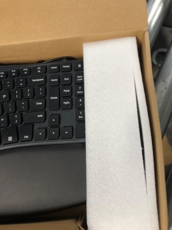 Photo 2 of DeLUX Wired Ergonomic Split Keyboard with Wrist Rest, [Standard Ergo] Keyboard Series 