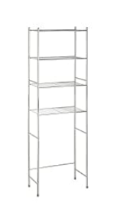 Photo 1 of **MISSING HARDWARE
Honey-Can-Do 4-Tier Space Saver Shelf, Chrome, 24.02" L x 11.02" W x 67.72"