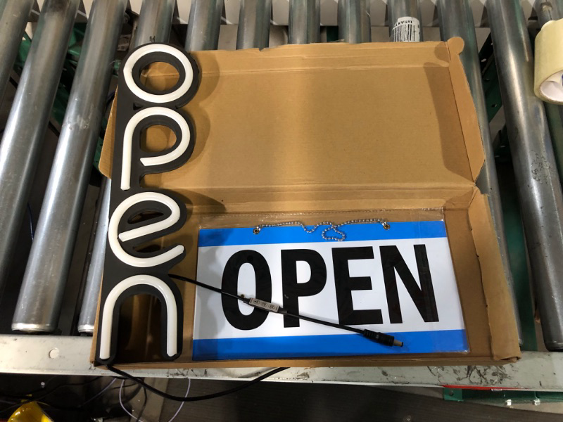 Photo 2 of LED Open Sign for Business, FOOPPLY LED Neon Signs 