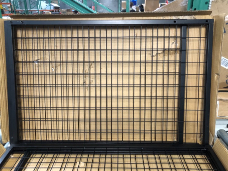 Photo 4 of NectaCol Grid Wall Panels, 2 Packs 2'x 6' Gridwall Panels Tower with T-Base Floorstanding, Black Wire Grid