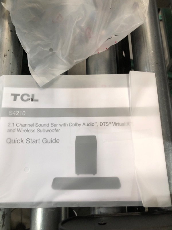 Photo 4 of TCL 2.1ch Sound Bar with Wireless Subwoofer (S4210, 2023 Model), Dolby Audio, DTS Virtual:X, Bluetooth, Voice Assistant Input,