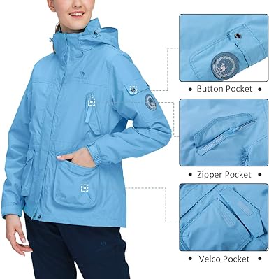 Photo 1 of CAMEL CROWN Womens Waterproof Ski Jacket 3-in-1 Windbreaker gf Winter Coat Fleece Inner for Rain Snow Outdoor Hiking