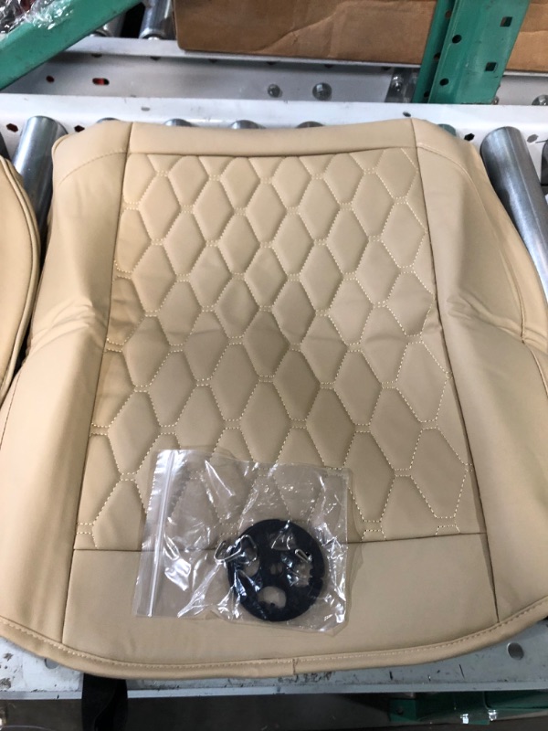 Photo 4 of 2 Pack Leather Front Car Seat Cover Beige