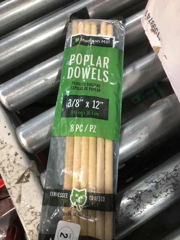 Photo 2 of 8PCS 3/8 X 12 DOWEL