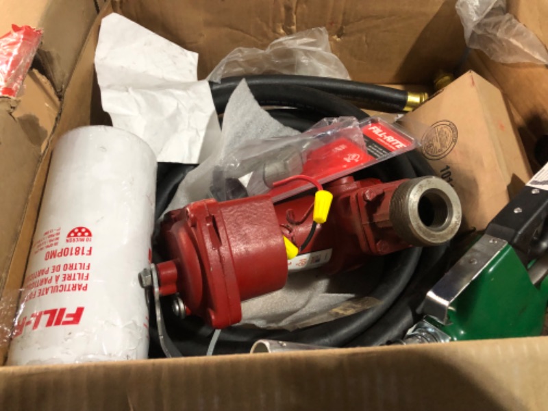 Photo 1 of Fill-Rite FR1220HDSFQ 12V 15 GPM Fuel Transfer Pump w/ Premium Filter Bundle for Gasoline, Diesel, Kerosene, Ethanol Blend, Methanol Blend & Biodiesel Filter Package