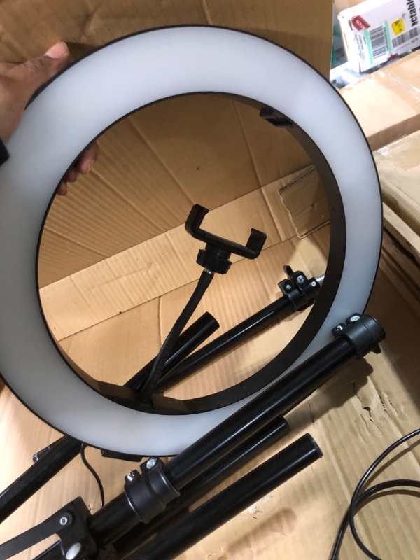 Photo 2 of GSKAIWEN 25inch 75W 3000K-6600K Ring Light with Retractable Light Stand Soft tube and Phone Holder Dimmable Bi-Color LED Light for Makeup, Selfie, Vlog, YouTube,Eyebrow, Tattoo, Lash,Eyelash Extension