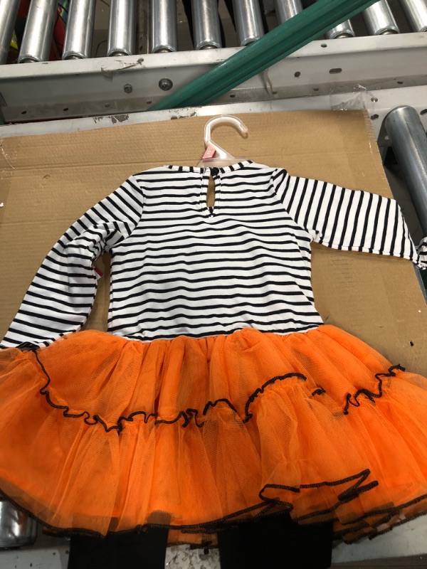 Photo 3 of Counting Daisies Girl's Hello Pumpkin 2-Piece Tunic Tutu & Legging Set ( MEDIUM )