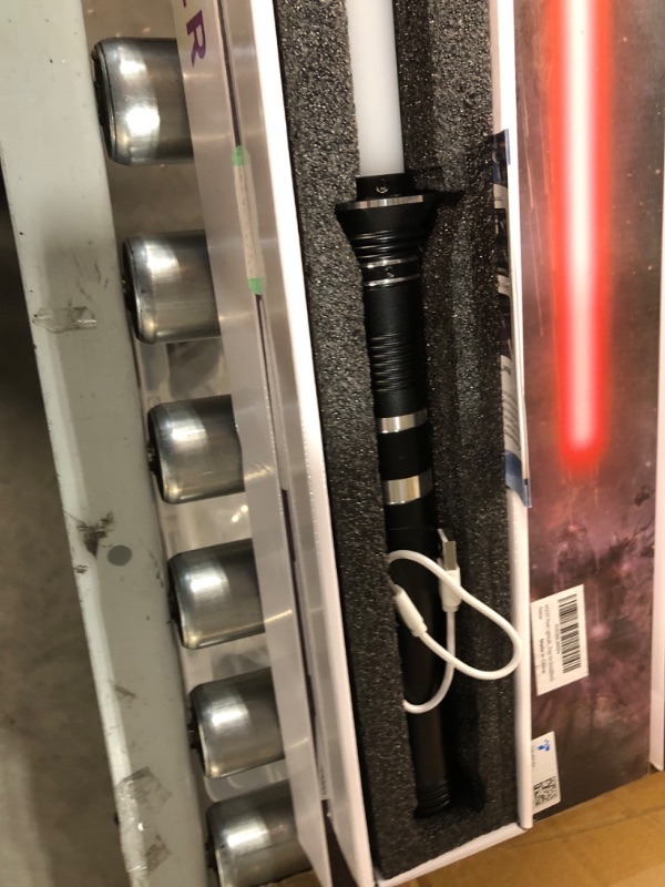 Photo 2 of [FOR PARTS, READ NOTES] NONREFUNDABLE
HOCET Star Wars Neo Realistic Pixel Lightsaber Metal Hilt Full Size,Smooth Swing Force FX Lightsaber,Heavy Dueling Lightsaber,Black 