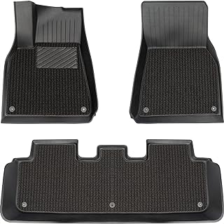 Photo 1 of Maysoo Tesla Model Y Floor Mats, Tesla Model Y 5-Seat 2020-2023 Accessories, All Weather Floor Mat Front Rear Cargo Liner Mat, Heavy Duty Floor Mats