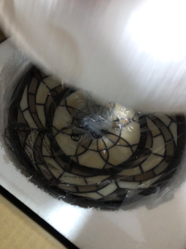 Photo 1 of ARTZONE Tiffany Ceiling Lights, Stained Glass Ceiling Light 2-Lights 12 Inch Tiffany Flush Mount Ceiling Light for Bedroom Dining Living Room Entryway Foyer