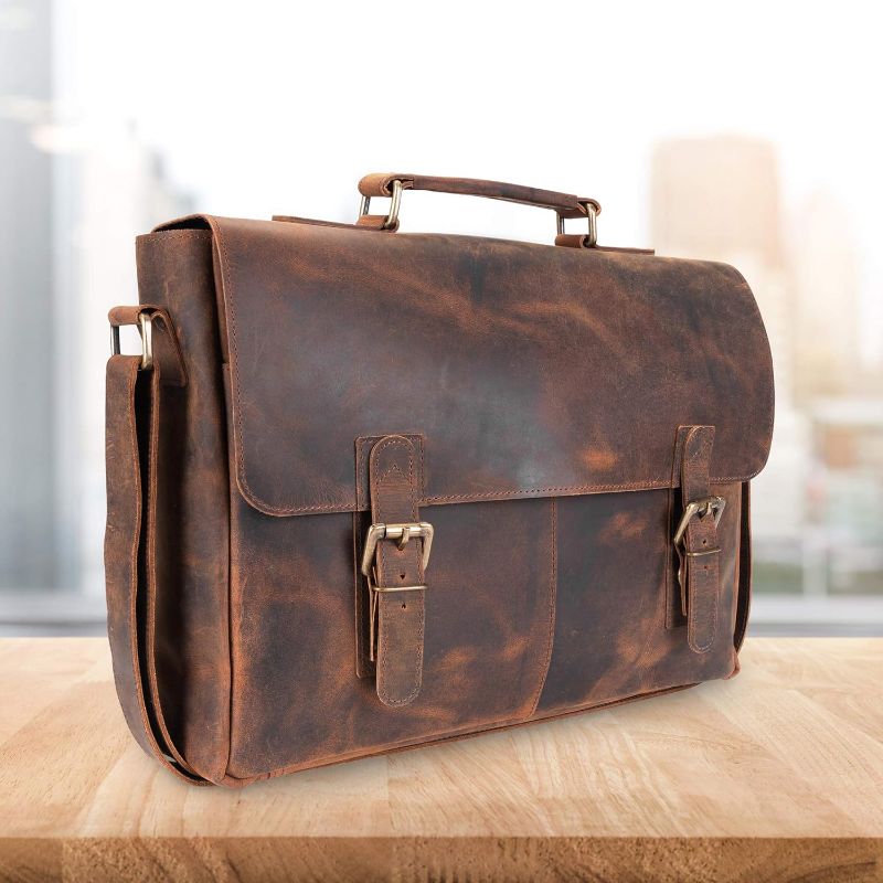 Photo 1 of moonster Leather Messenger Bag for Men