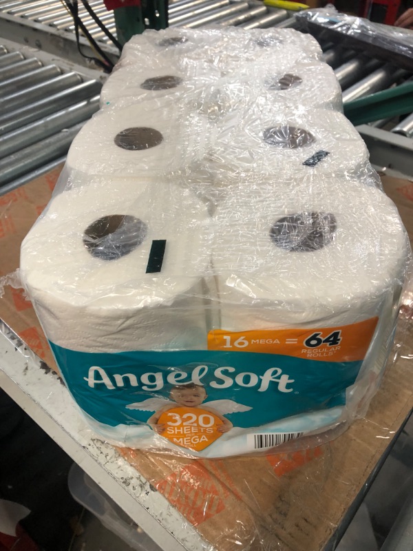 Photo 3 of Angel Soft® Toilet Paper, 16 Mega Rolls = 64 Regular Rolls, 2-Ply Bath Tissue