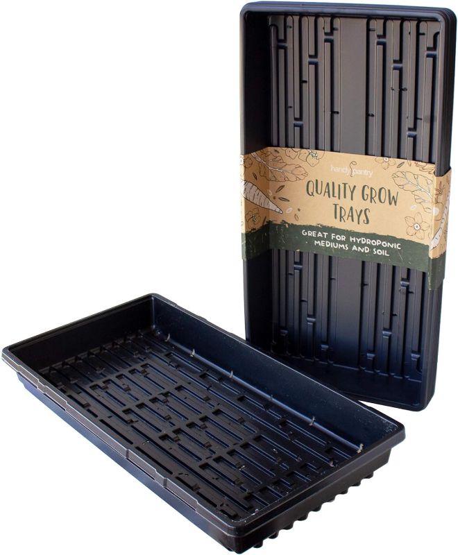 Photo 1 of * SEE NOTES * 10 Pack Strong Plant Growing Trays, Extra Strength Durable Black Plastic 