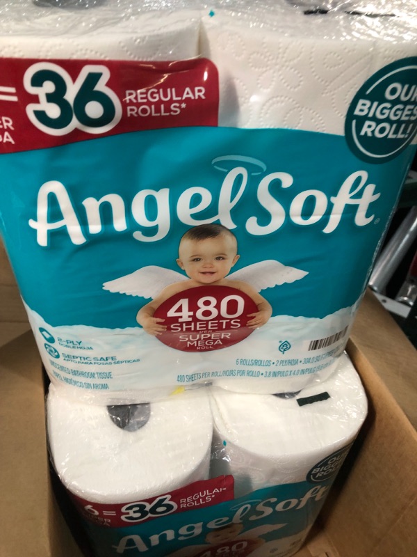 Photo 3 of Angel Soft Toilet Paper, 24 Super Mega Rolls