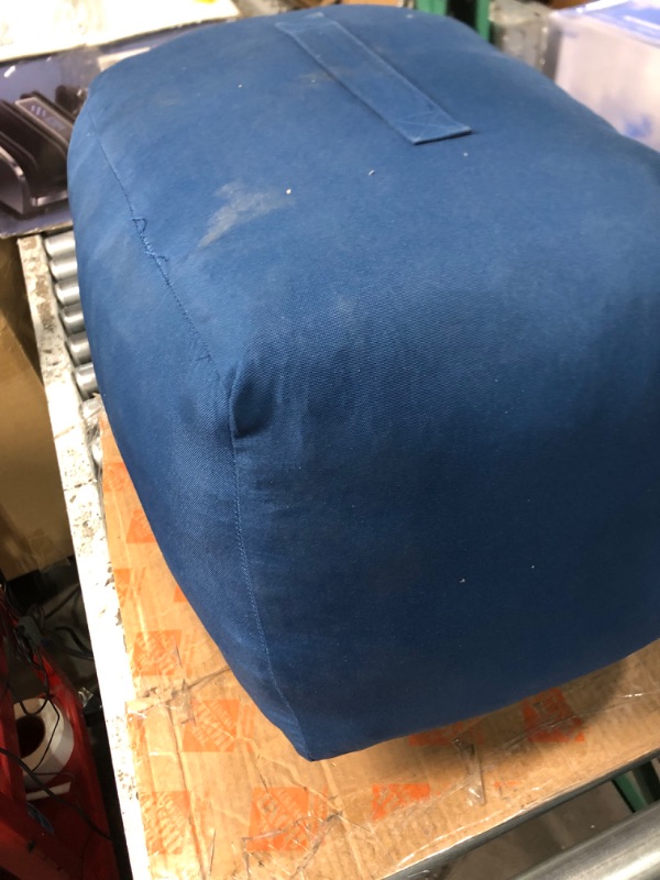 Photo 4 of * SEE NOTES * Bean Bag Chair Stuffed with Foam - 4 ft, Navy Full Navy