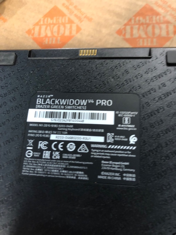 Photo 3 of * SEE NOTES *
 Razer BlackWidow V4 Pro Wired Mechanical Gaming Keyboard