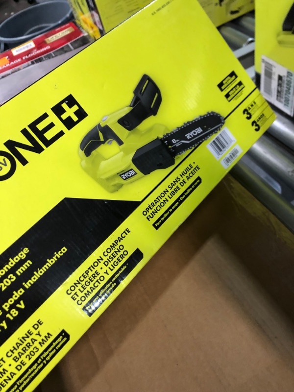 Photo 2 of * SEE NOTES * RYOBI Ryobi ONE+ 18V 8 in. Cordless Battery Pruning Chainsaw (Tool Only- Battery and Charger NOT INCLUDED), P5452BTL