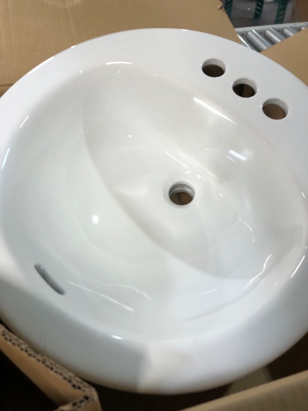 Photo 3 of * SEE NOTES * Glacier Bay Aragon Drop-in Bathroom Sink in White-DISCONTINUED