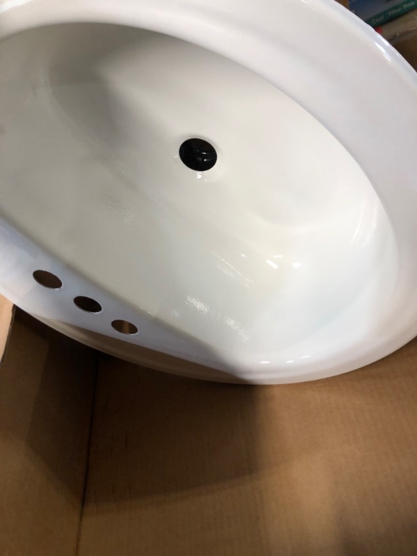 Photo 2 of * SEE NOTES * Glacier Bay Aragon Drop-in Bathroom Sink in White-DISCONTINUED