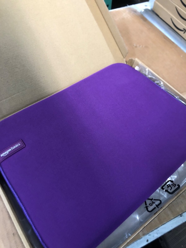 Photo 2 of AmazonBasics 13.3-inch Laptop Sleeve - Purple * 2 PACK * 