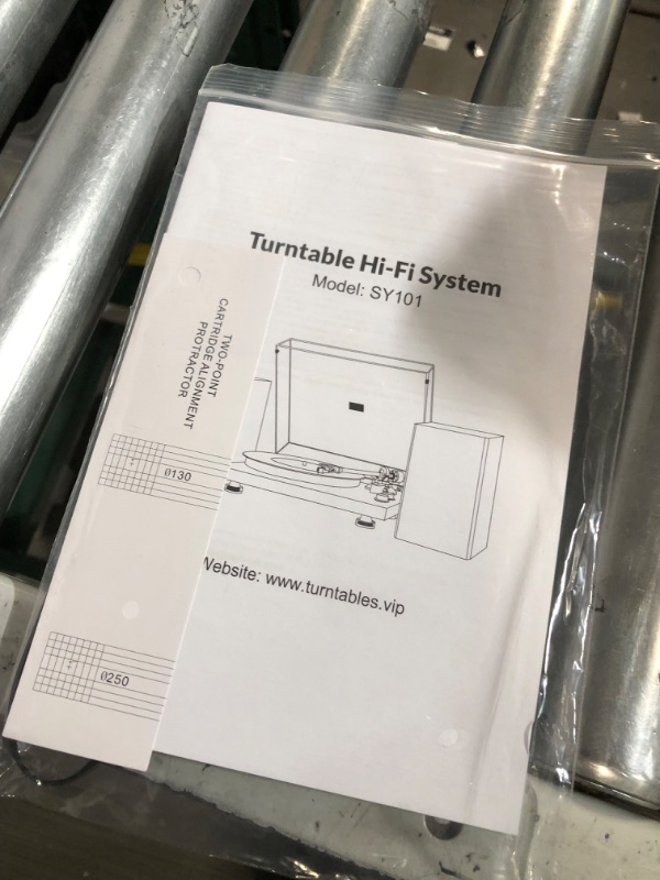 Photo 5 of Record Player Vinyl Bluetooth Turntable with 36 Watt Stereo Bookshelf Speakers, Vintage Hi-Fi System with Magnetic Cartridge, Built-in Phono Preamp
