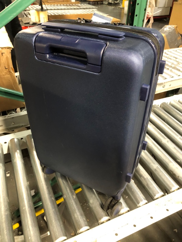 Photo 3 of ***USED - DAMAGED AND SCRATCHED - SEE PICTURES***
Hanke 20 Inch Carry On Luggage Hard Shell Suitcases with Wheels Lightweight Travel Luggage for Weekender Suitcase with Lock Rolling Luggage with Front Pocket(Dark Blue)
