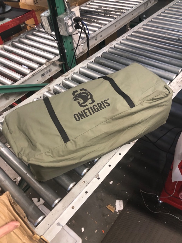 Photo 1 of OneTigris Solo Homestead TC Canvas Hot Tent with Stove Jack, Fire-Retardant Wind-Proof Durable, 2 Person 4 Season Bushcraft Shelter Tent - Green